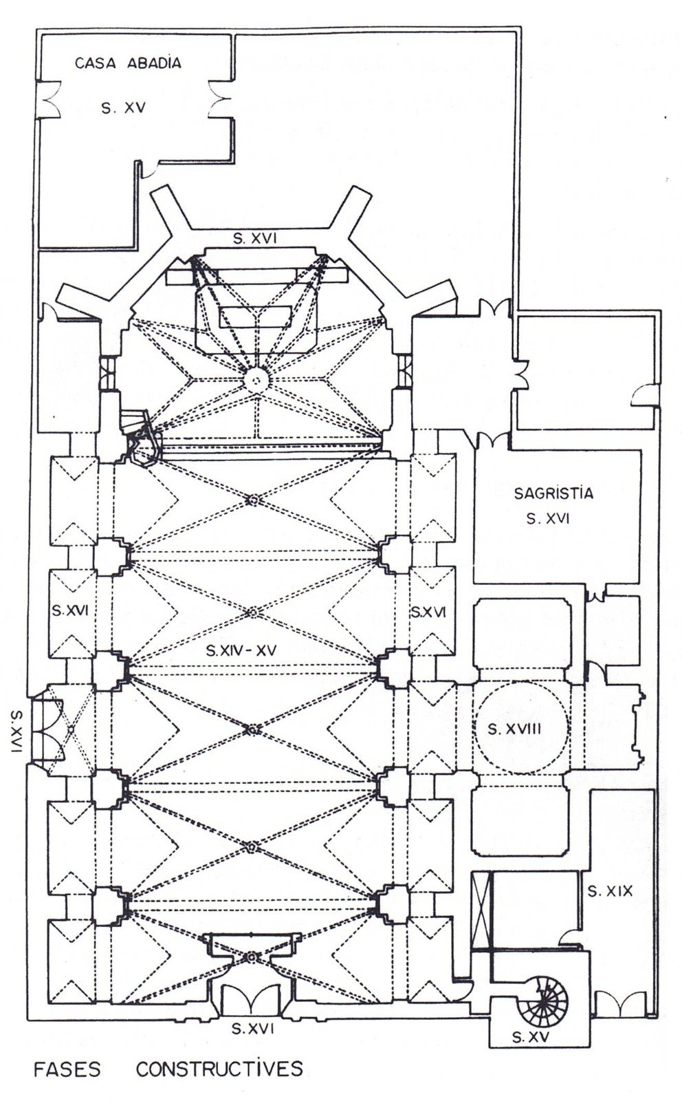 Planta de la iglesia (s. XVI-XVIII)
